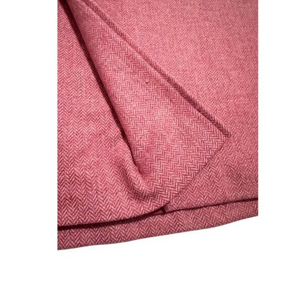 Pink Herringbone tweed wool A line skirt, Tailor‎ made, Size Large - Picture 6 of 11